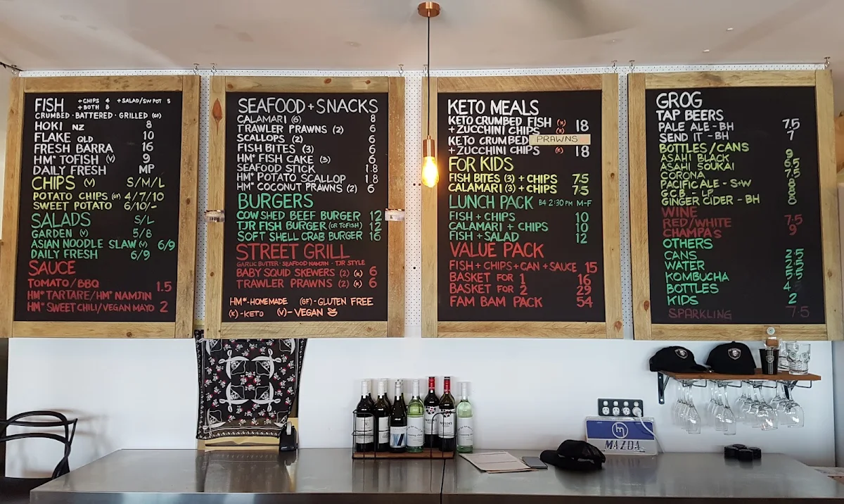 Menu, The Jolly Roger Seafood and Burgers