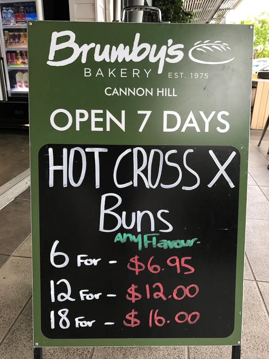 Menu, Brumby's Cannon Hill