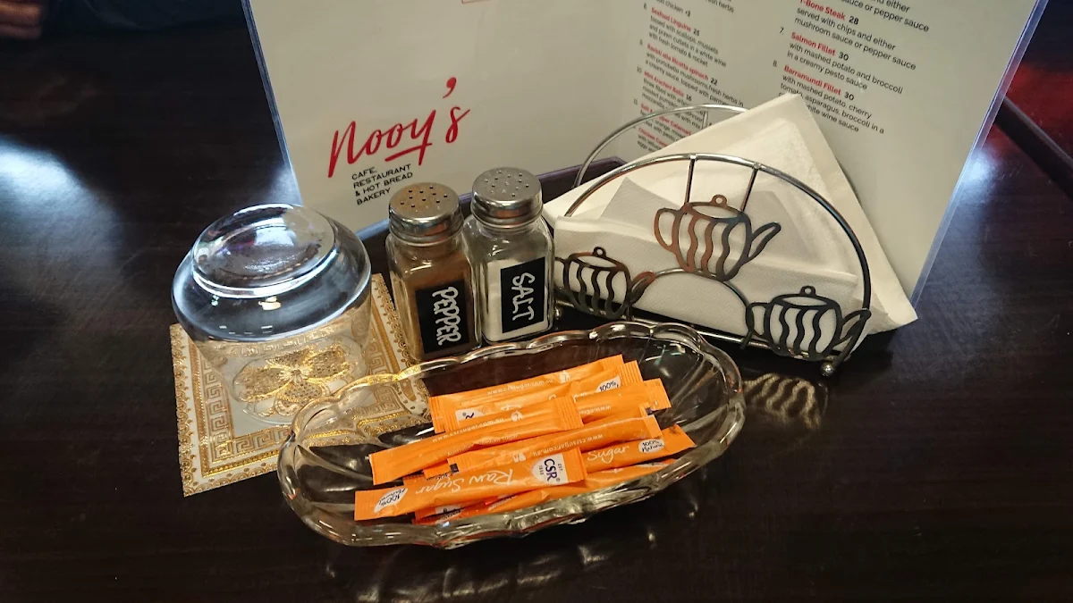 Menu, Nooy's Bakery & Coffee Shop