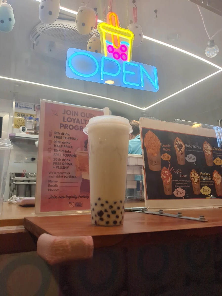Menu, Que Tea Bubble Tea