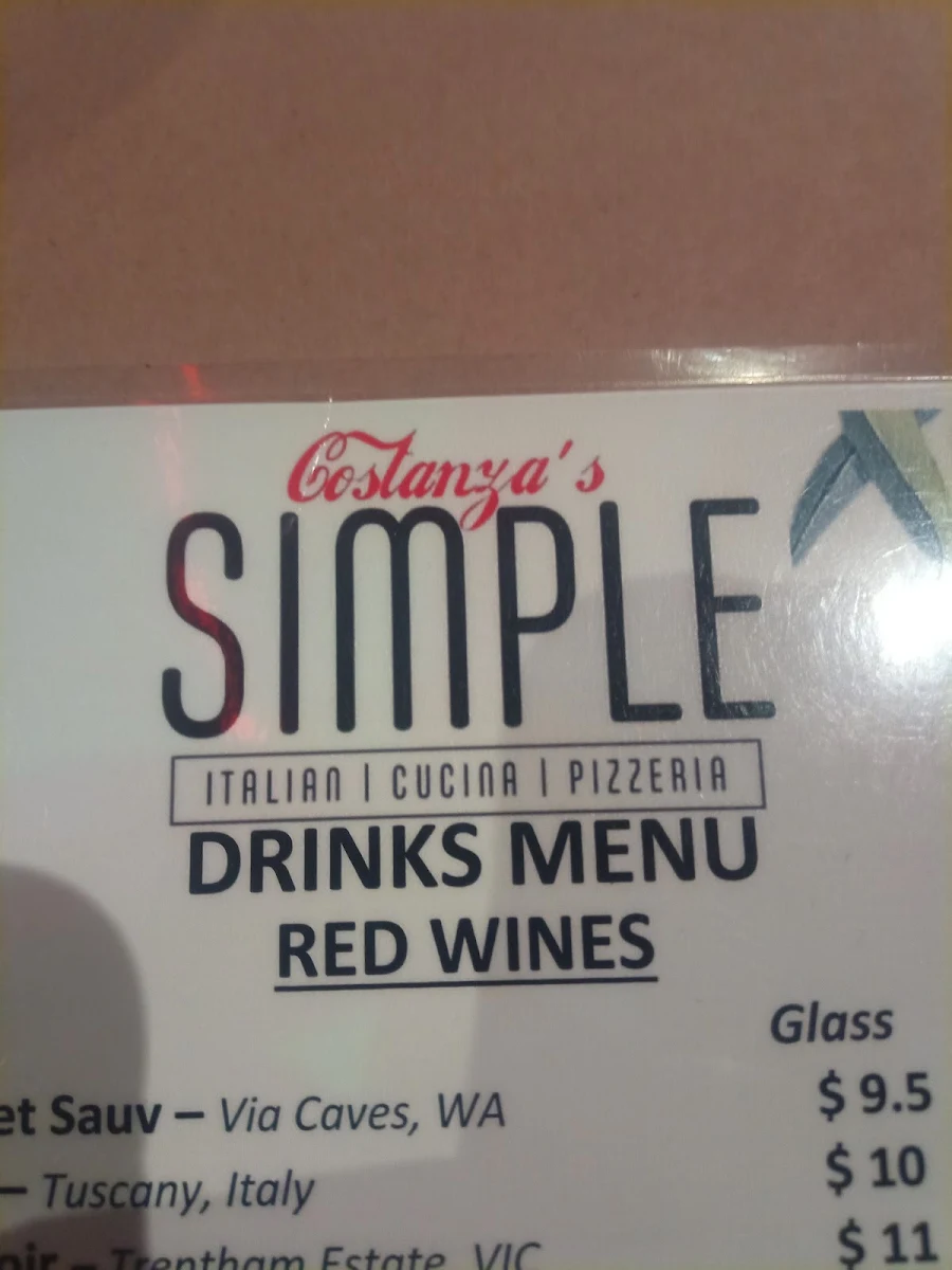 Menu, SIMPLE Italian Cucina Pizzeria Applecross