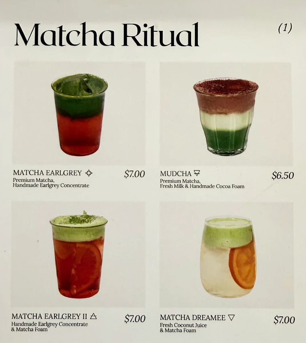 Menu, Goata Coffee