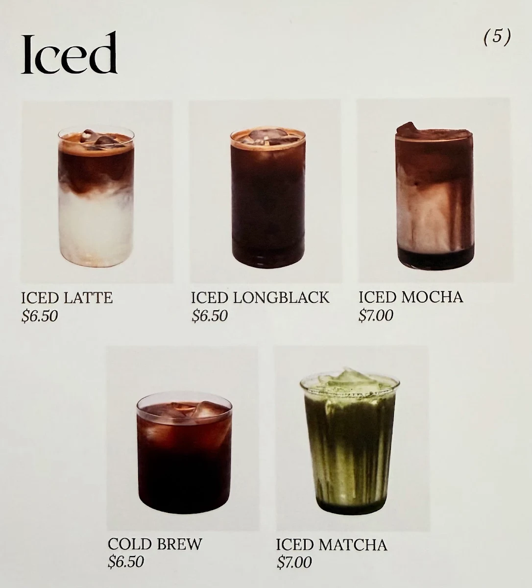 Menu, Goata Coffee