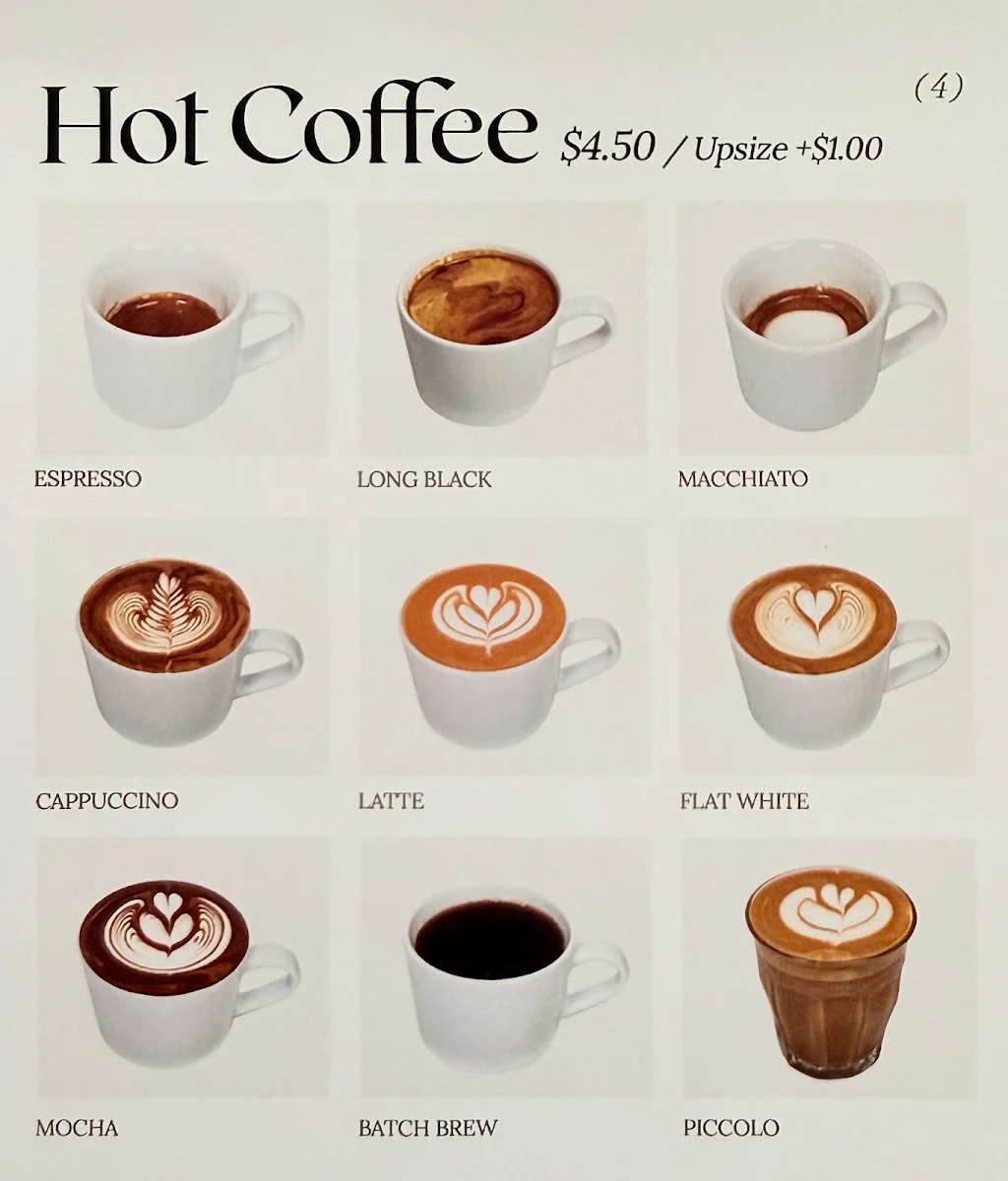 Menu, Goata Coffee