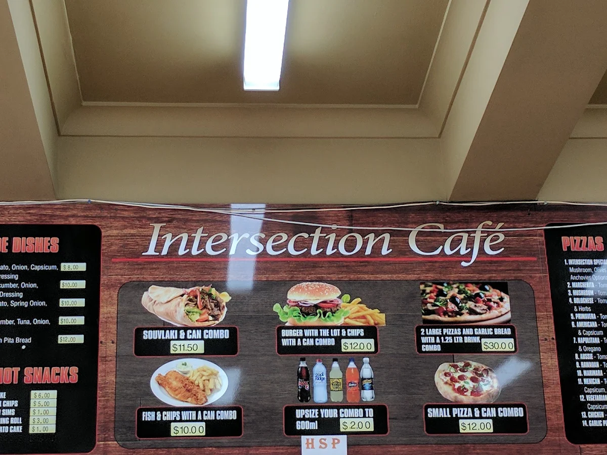 Menu, Intersection Cafe