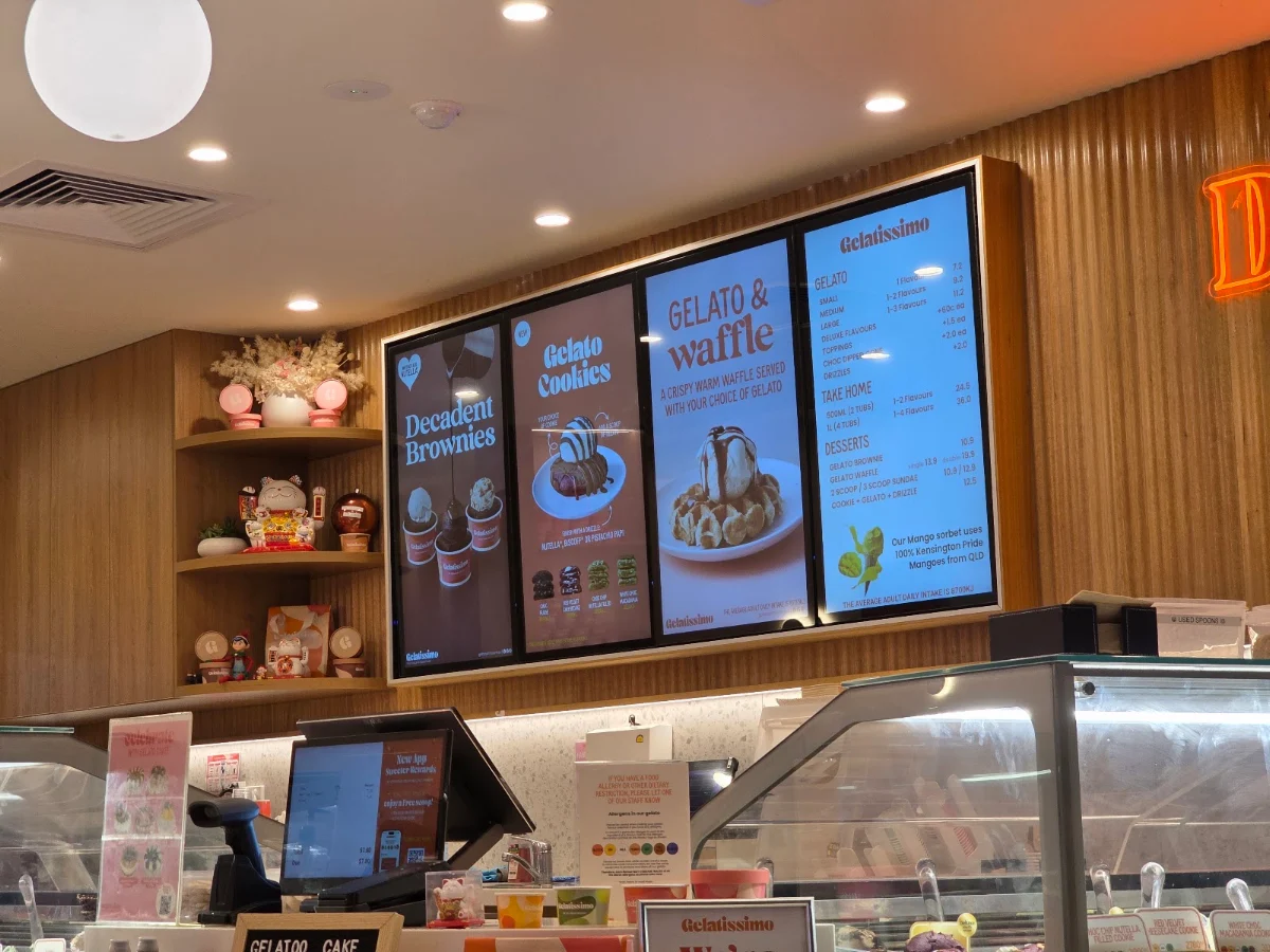 Menu, Gelatissimo Broadbeach