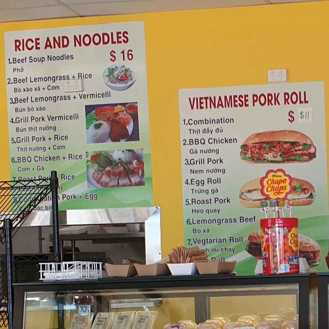 Menu, Allan's Lunch Bar