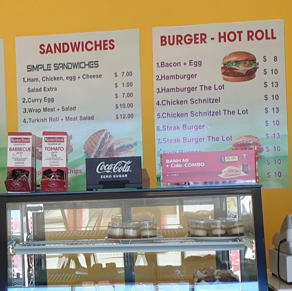 Menu, Allan's Lunch Bar
