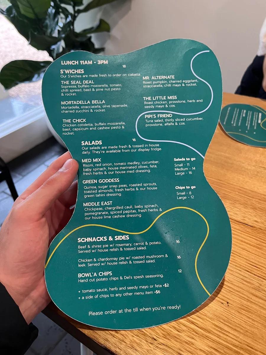 Menu, Pipi Middleton - Pipi Eatery & Pipi Stays