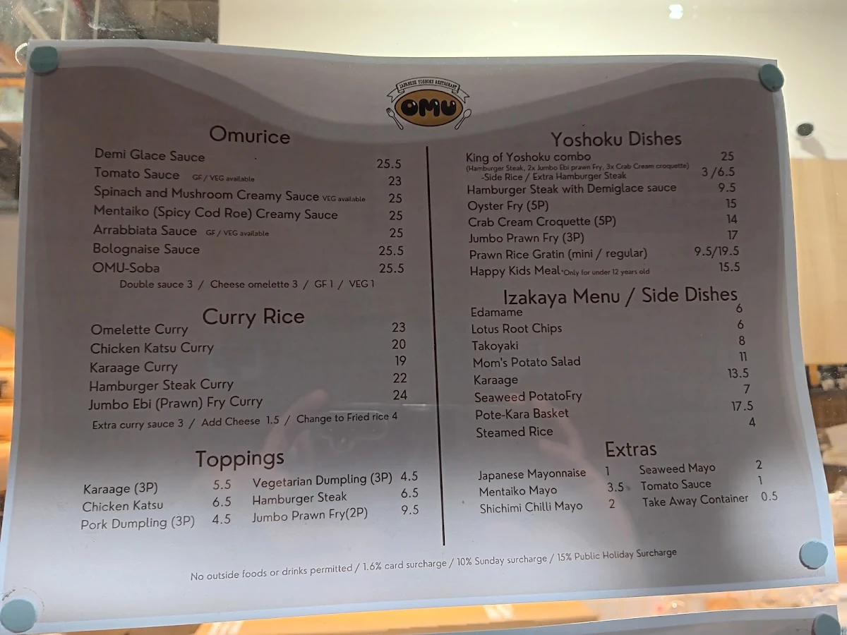 Menu, OMU