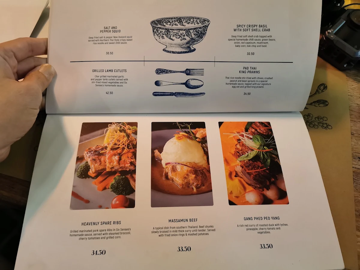 Menu, Six Senses The Quay