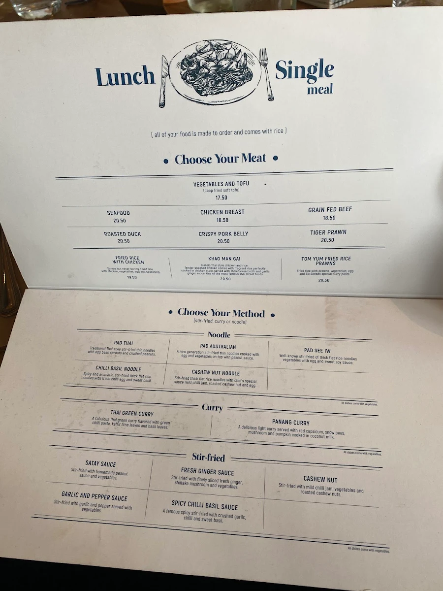Menu, Six Senses The Quay
