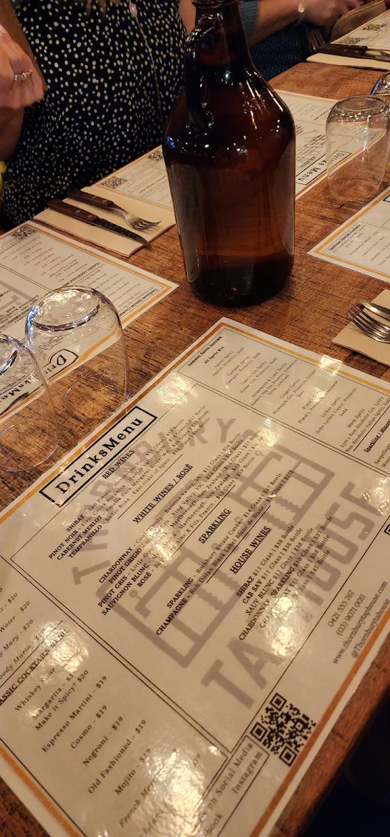 Menu, Thornbury Taphouse