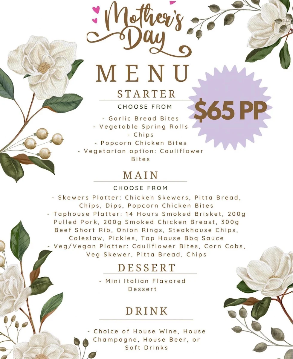 Menu, Thornbury Taphouse
