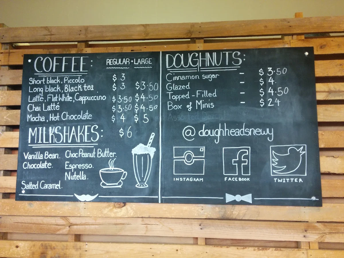 Menu, DoughHeads