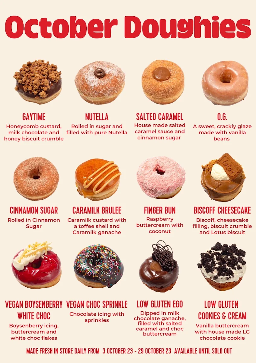 Menu, DoughHeads