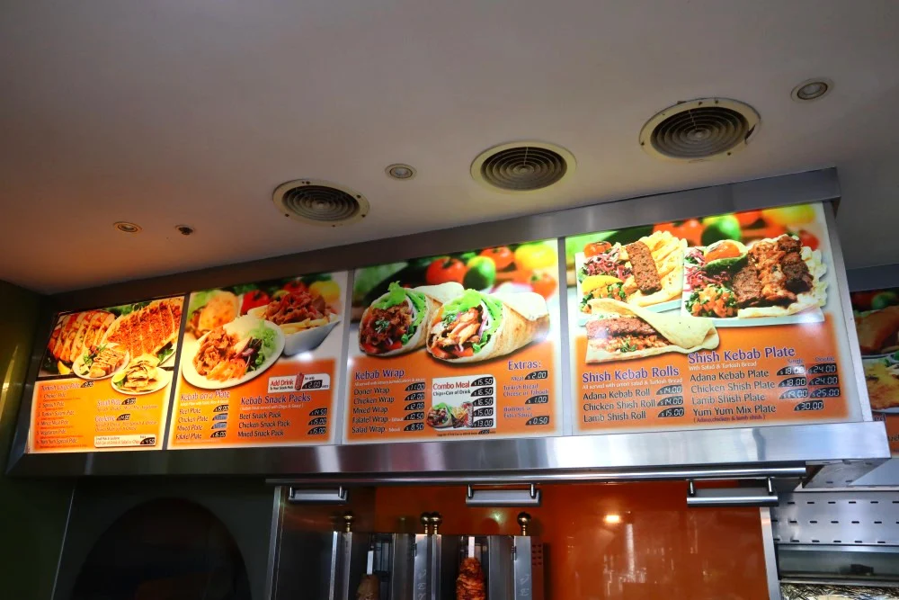 Menu, Yum Yum Kebabs Newington