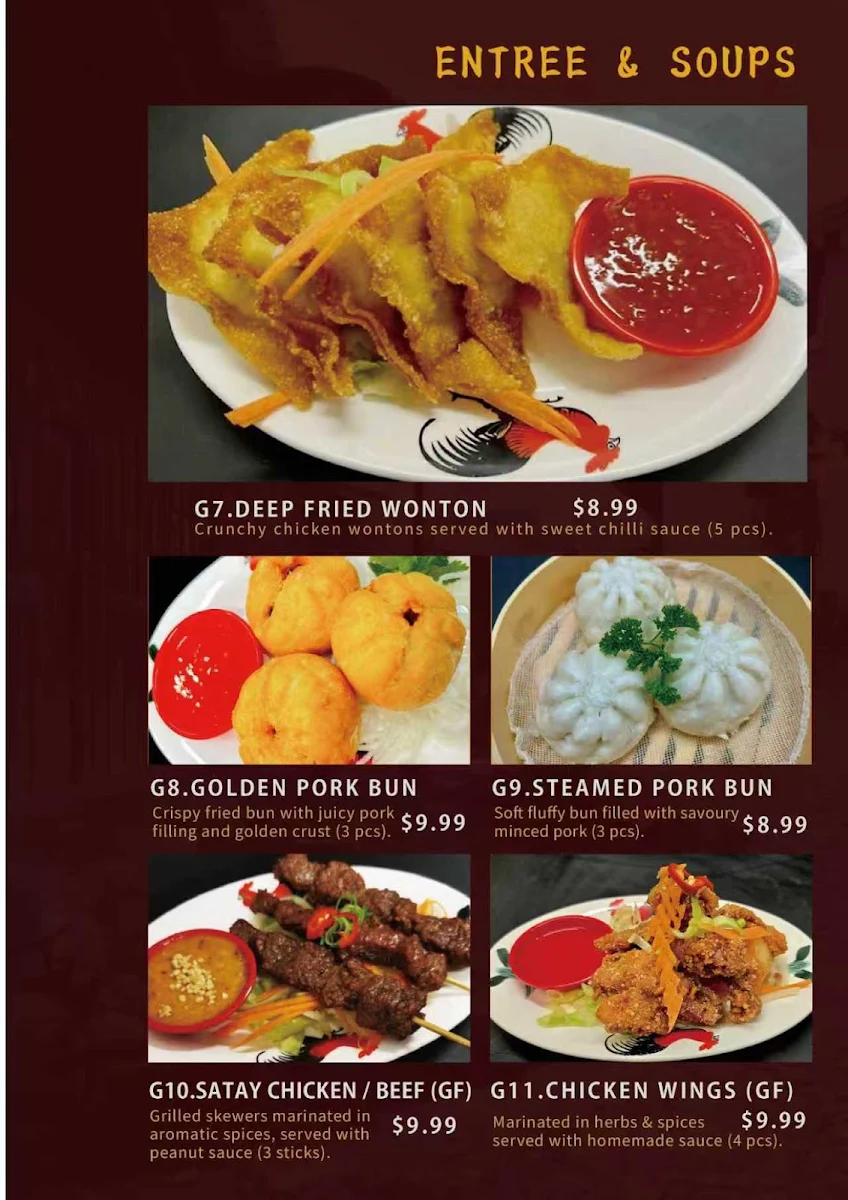 Menu, NIC'S PALACE