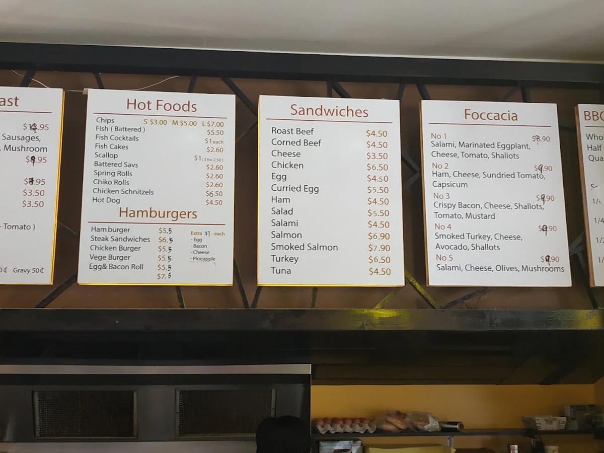 Menu, Cafe 'N More