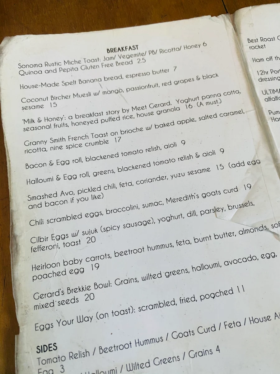 Menu, Meet Gerard
