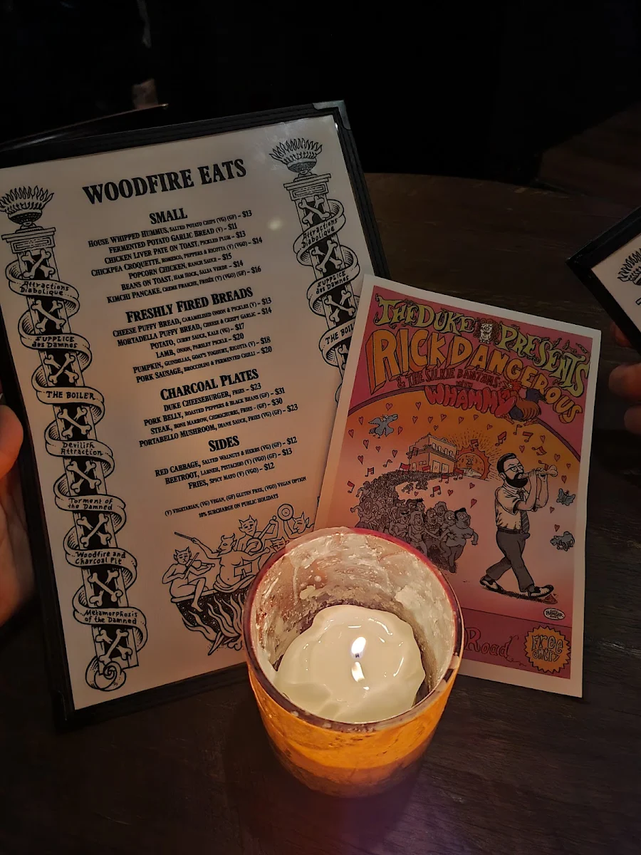 Menu, The Duke of Enmore