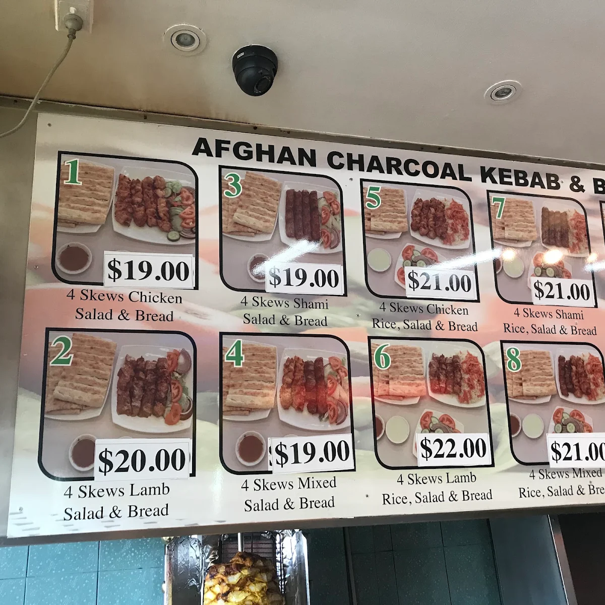 Menu, Sahar Takeaway Dandenong