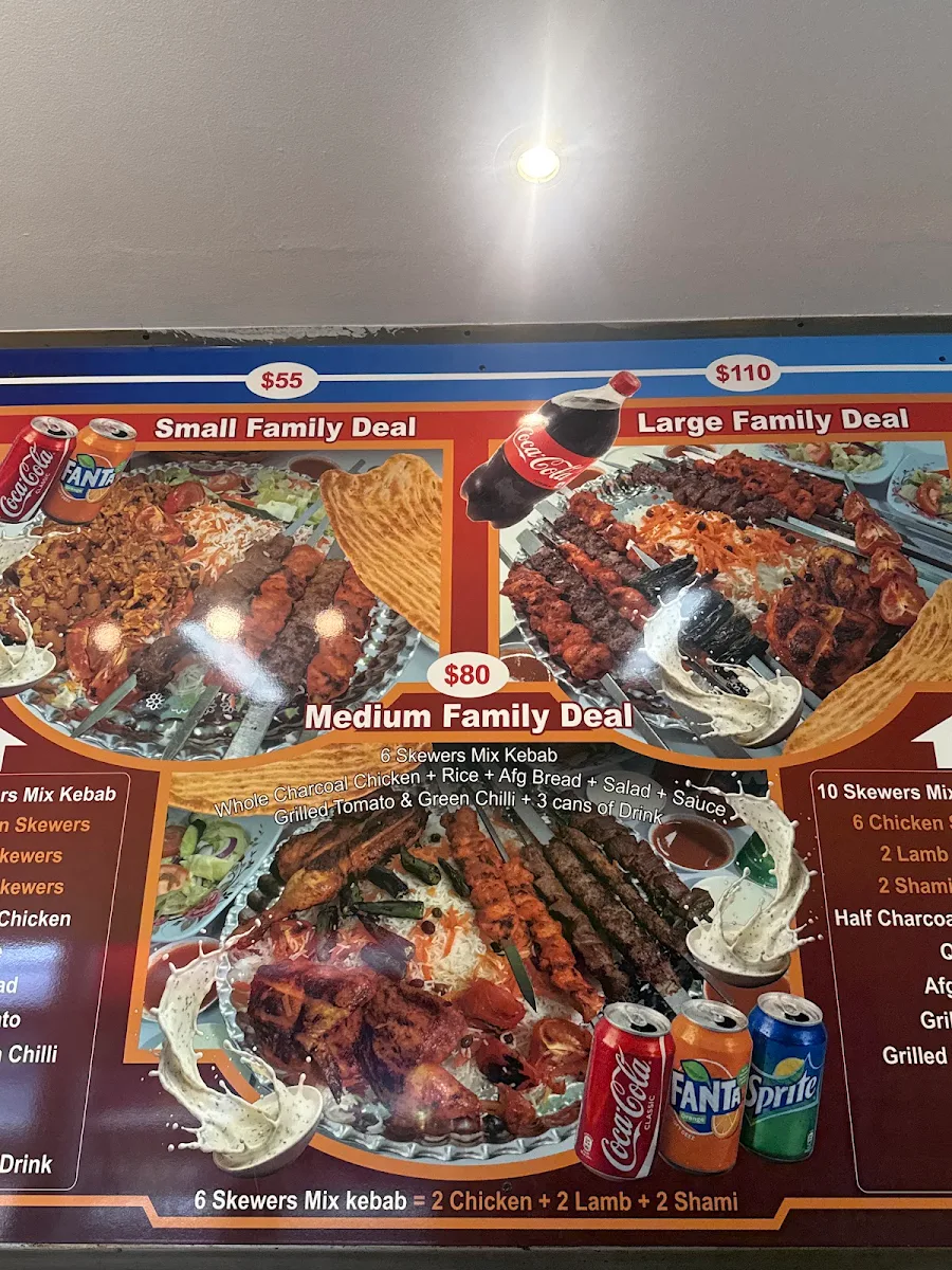 Menu, Sahar Takeaway Dandenong