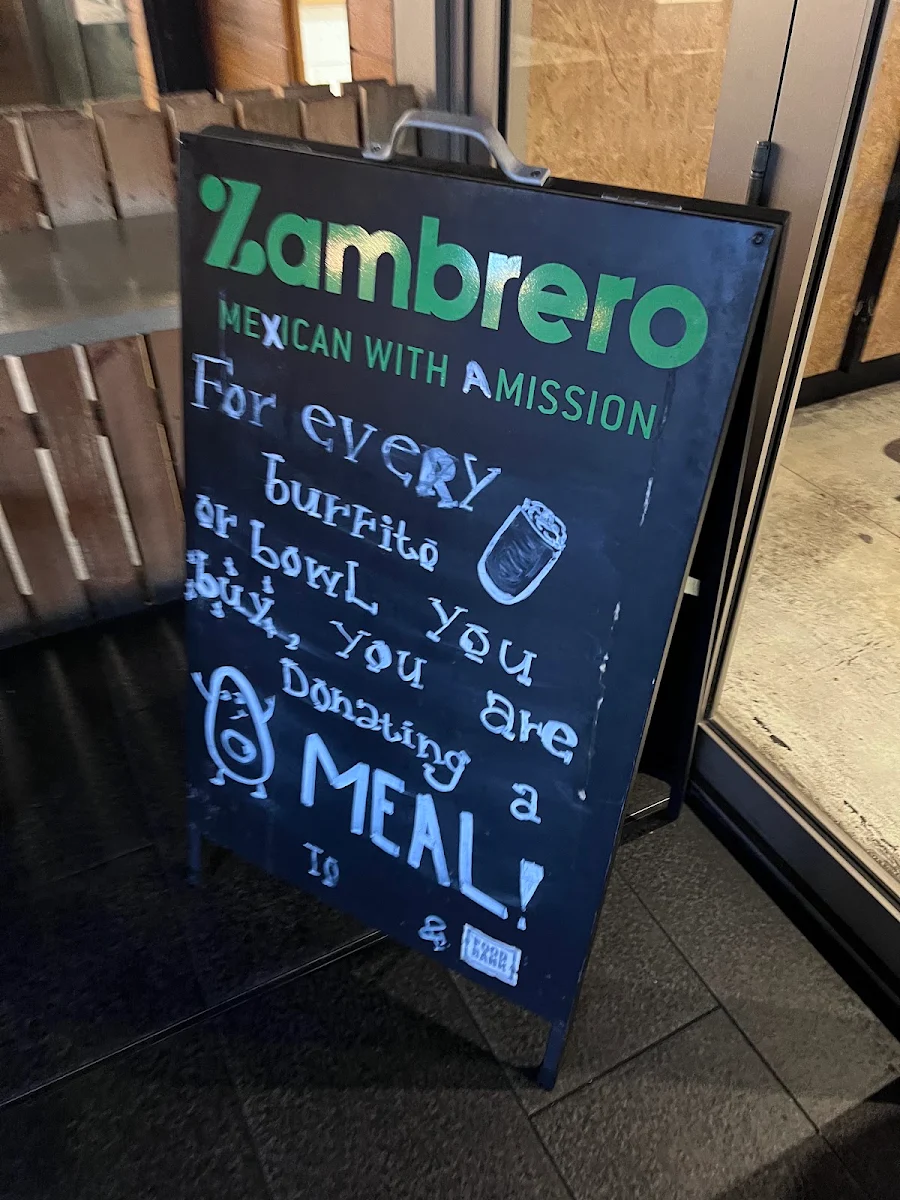 Menu, Zambrero Mandurah