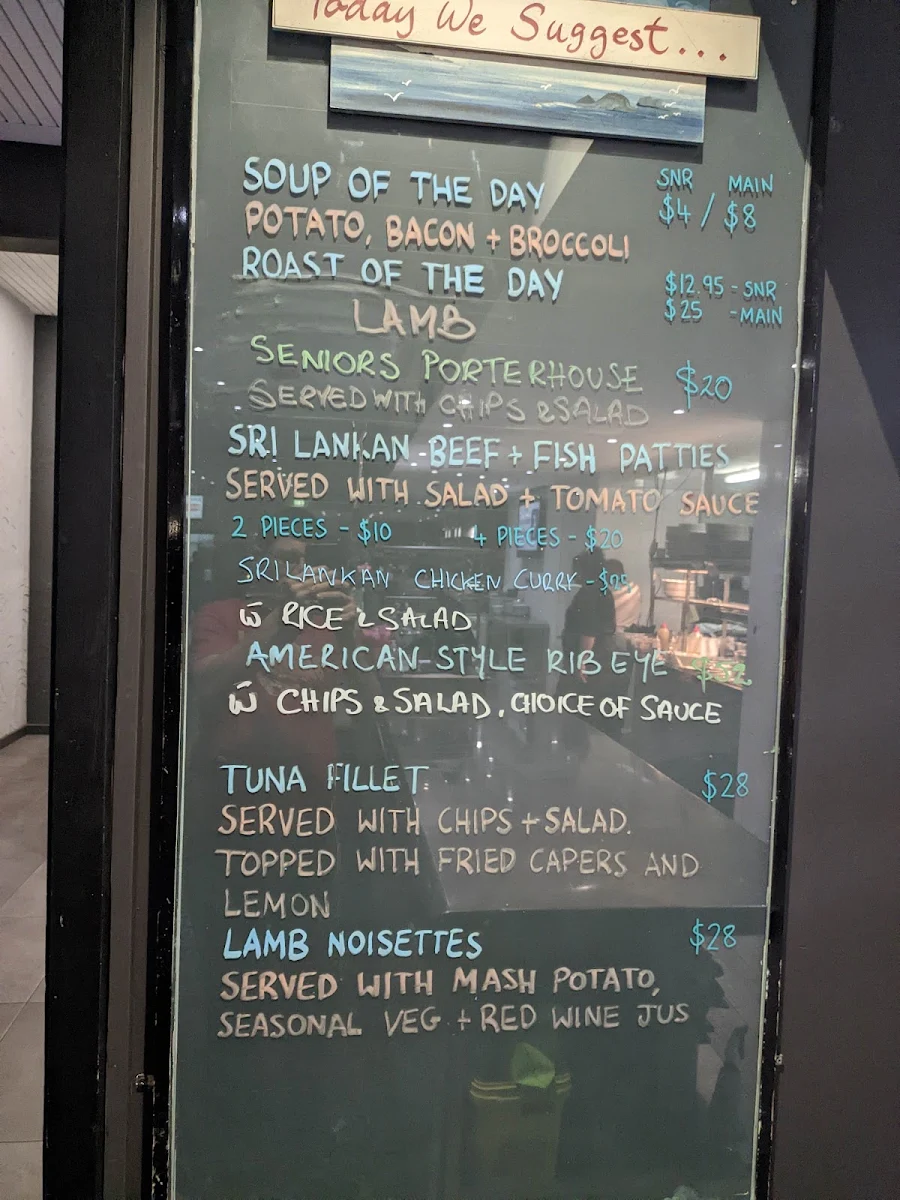 Menu, Seaford Hotel