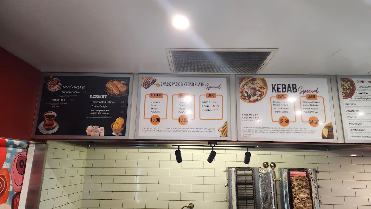 Menu, AC VILLAGE KEBAB AND PIZZA