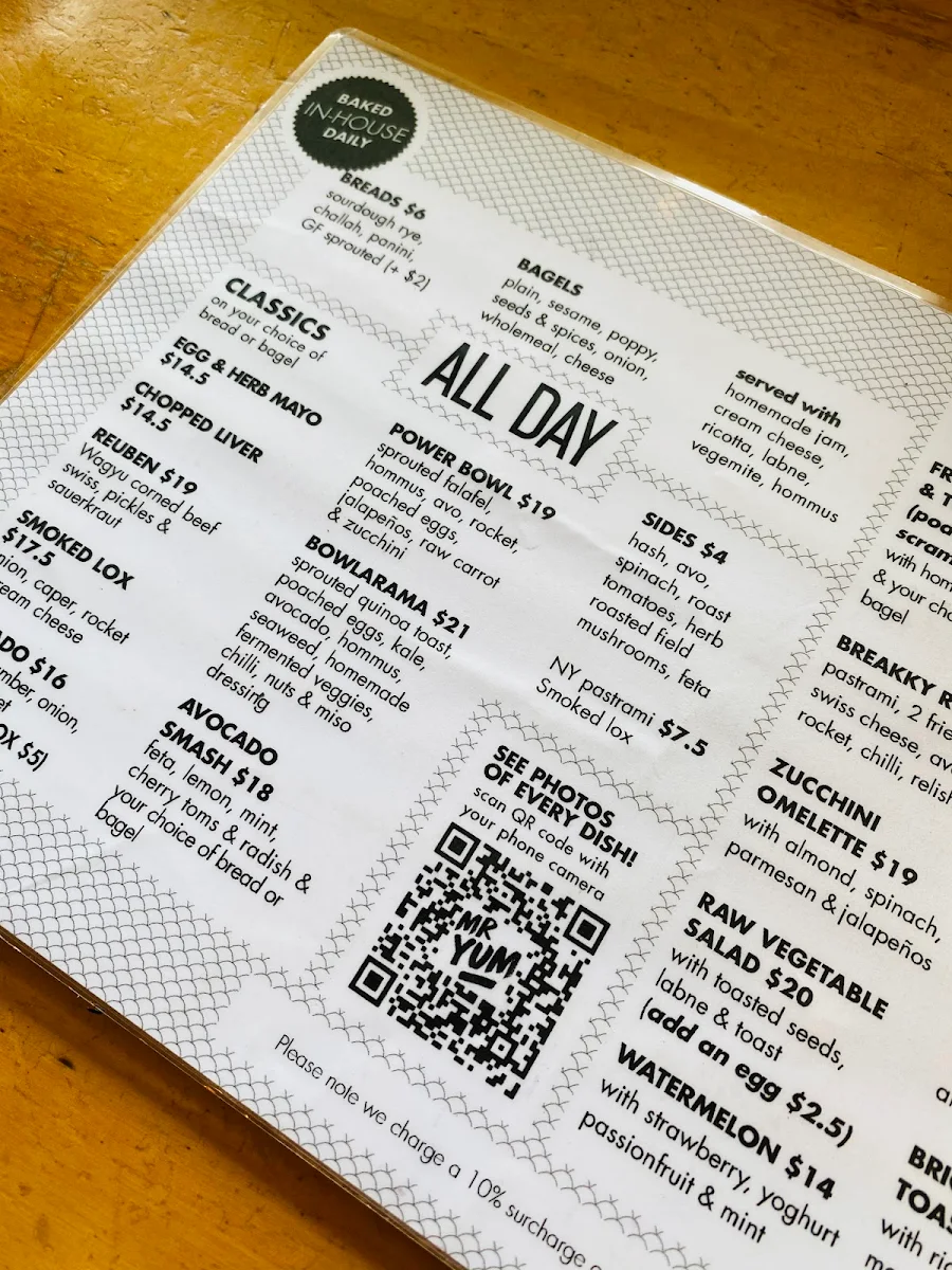 Menu, Lox Stock & Barrel