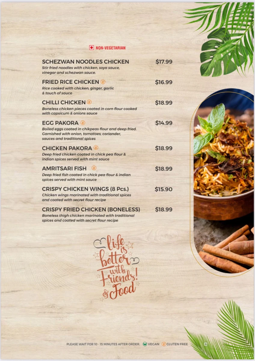 Menu, Tummy Topper Restaurant - Thornhill park