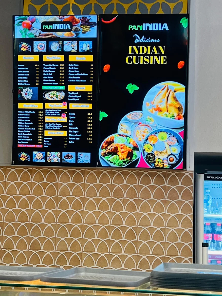 Menu, Pan India Cuisine
