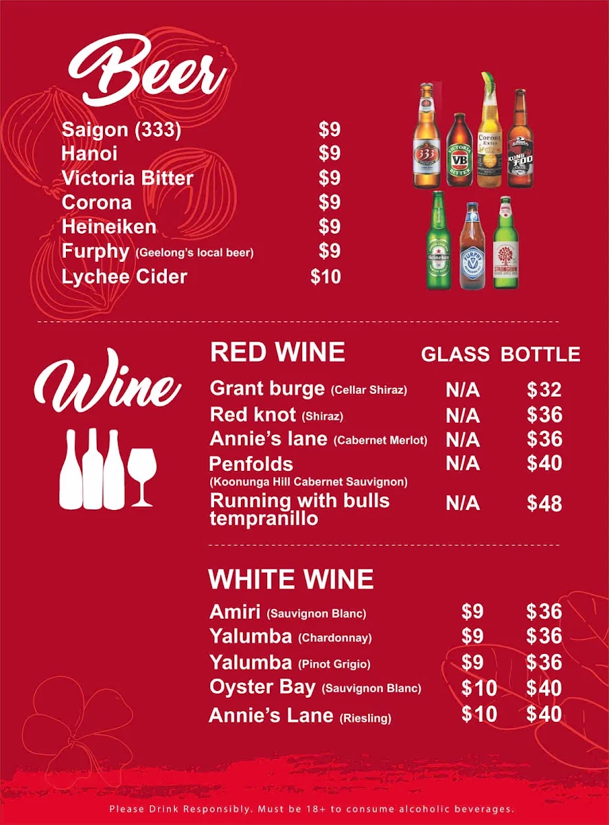 Menu, Thanh Vinh