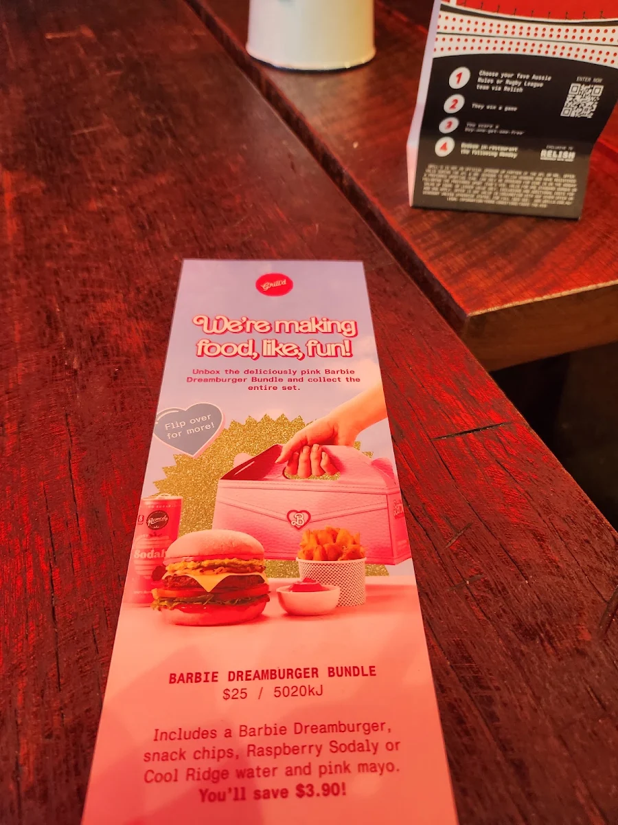Menu, Grill'd Burgers - Victoria Park