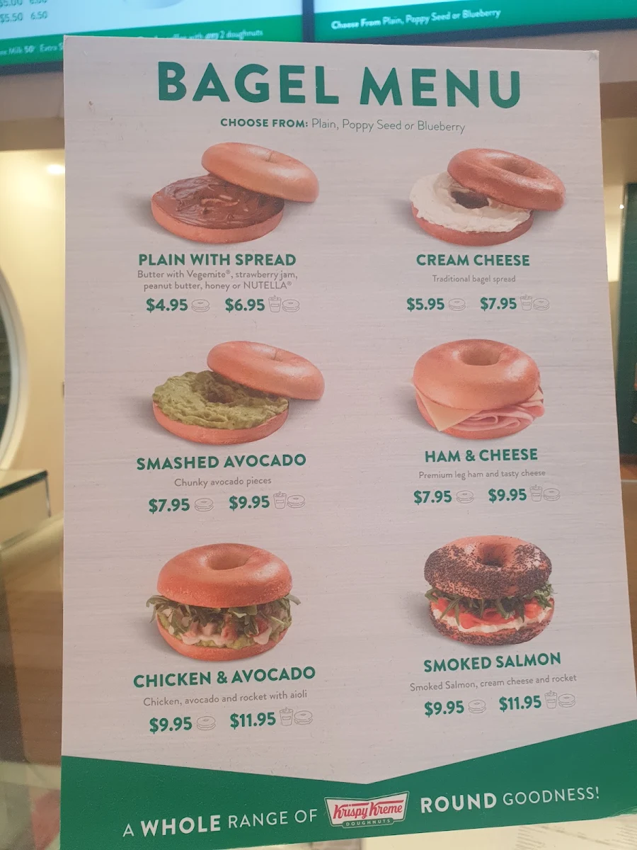 Menu, Krispy Kreme Bulleen
