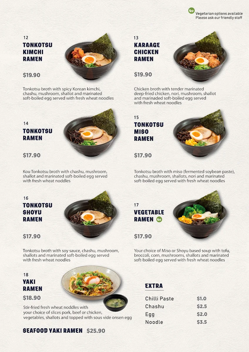 Menu, Kou Ramen