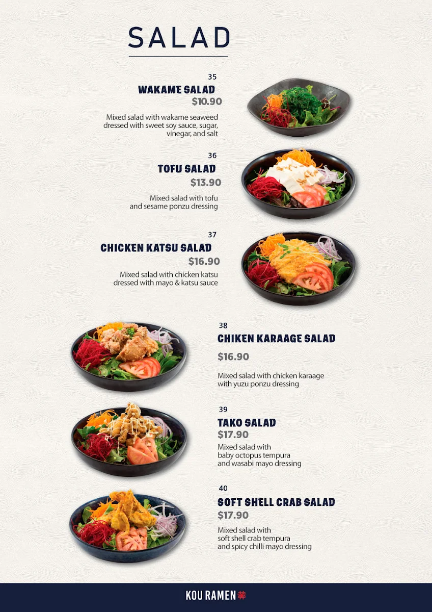 Menu, Kou Ramen