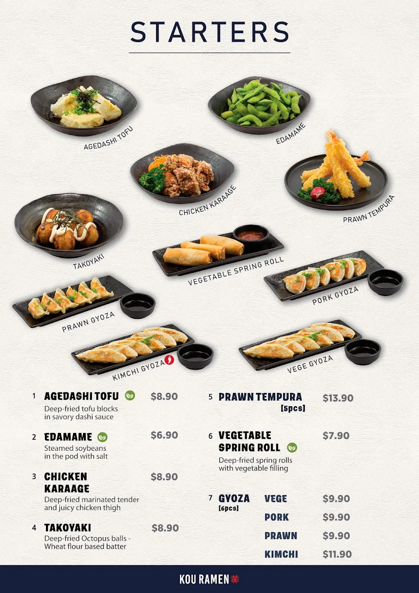 Menu, Kou Ramen