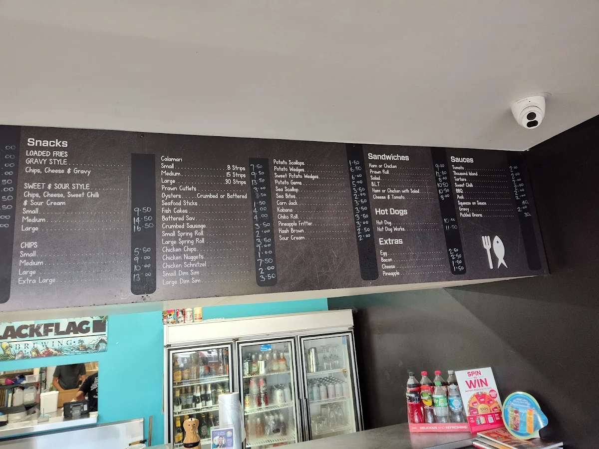 Menu, Coolum Seafood