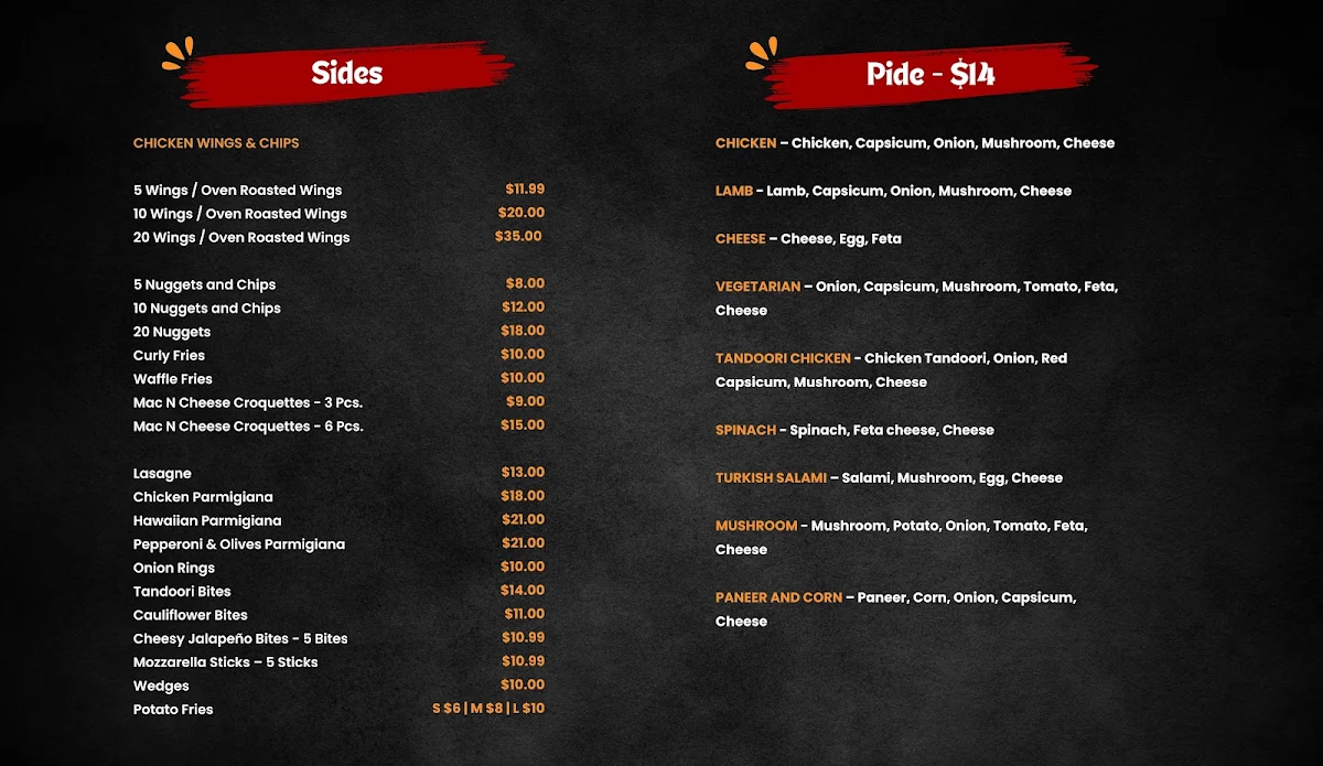 Menu, PIZZA CLUB CRAIGIEBURN
