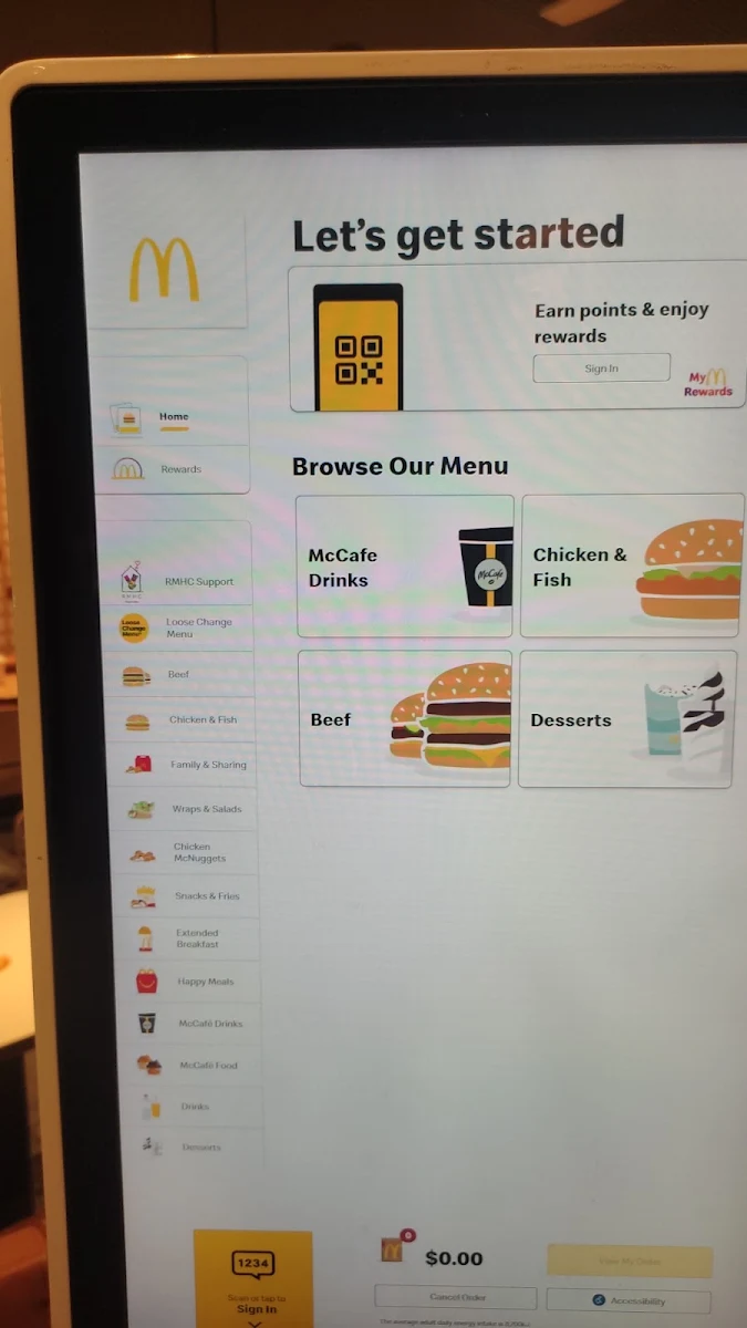 Menu, McDonald's Anketell