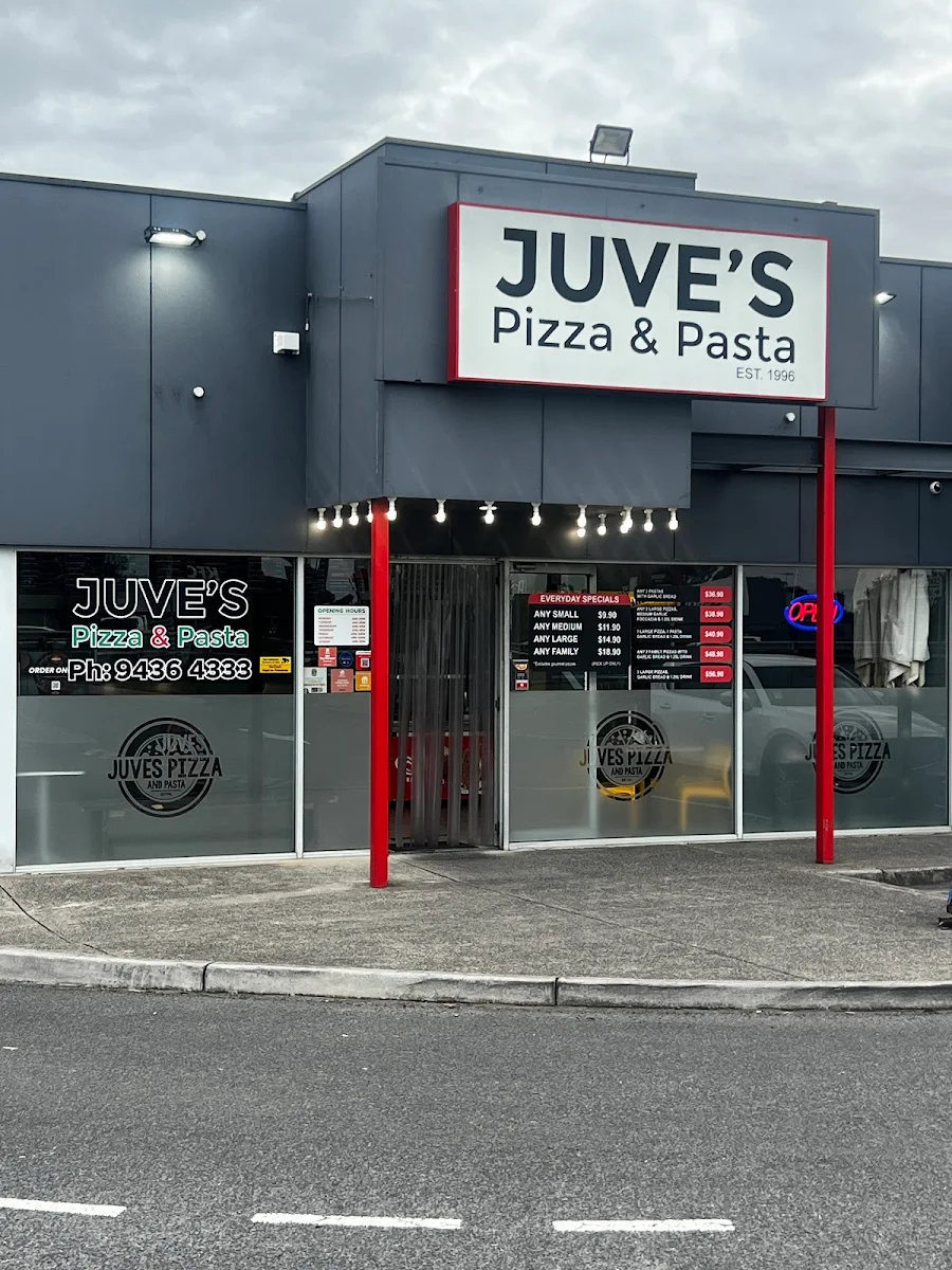 Menu, Juve's Pizza and Pasta