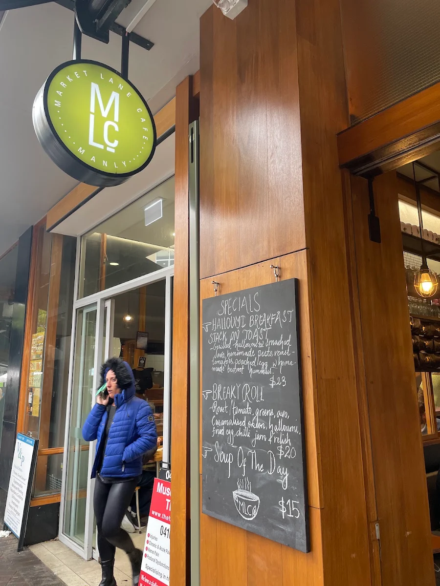 Menu, Market Lane Cafe