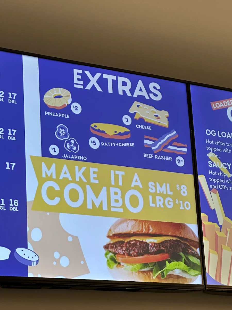 Menu, Chebbo’s Burgers - Bexley