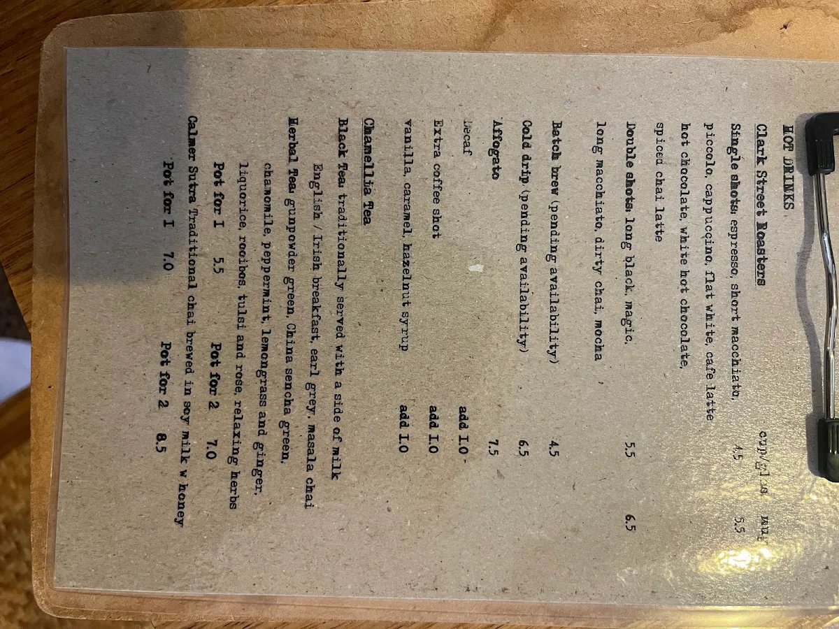Menu, Spring Gully General Store
