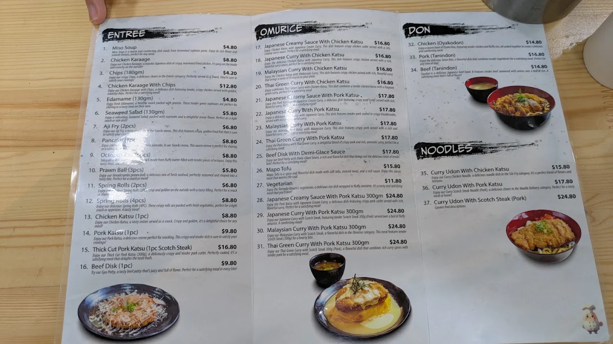 Menu, Omurice House