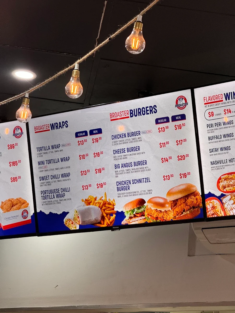 Menu, Broaster Chicken