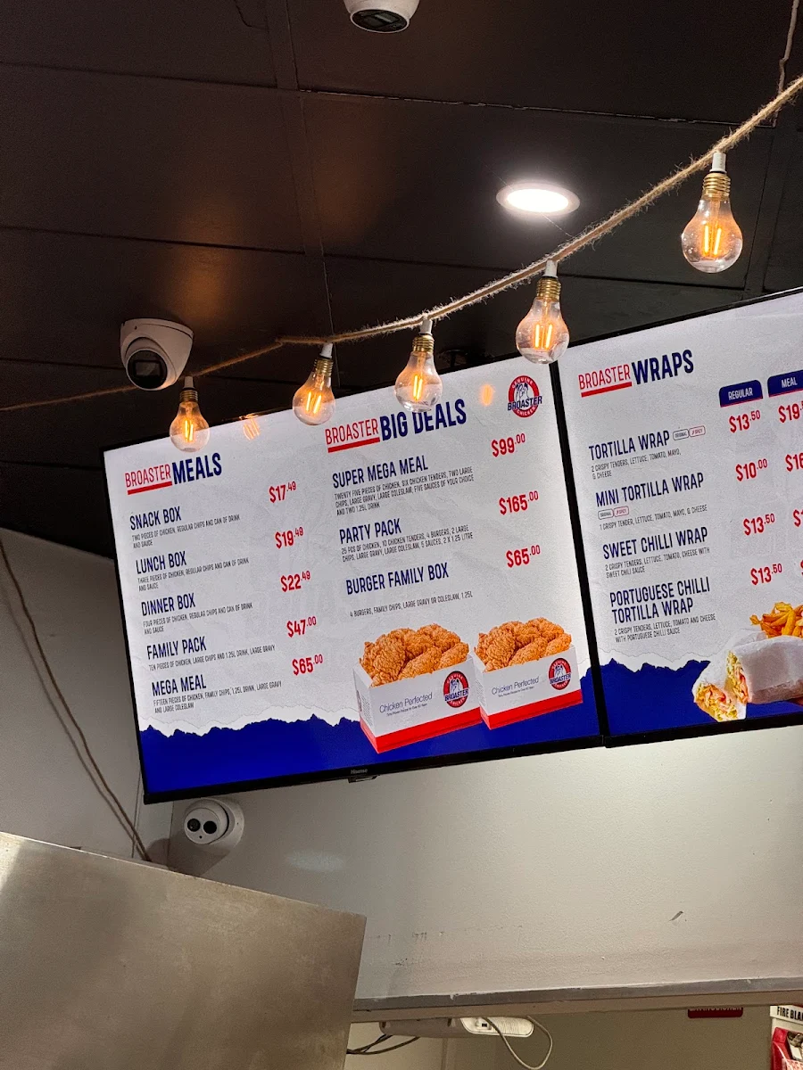 Menu, Broaster Chicken