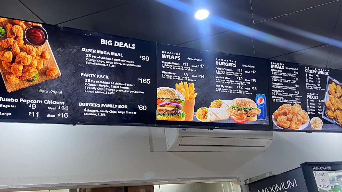 Menu, Broaster Chicken